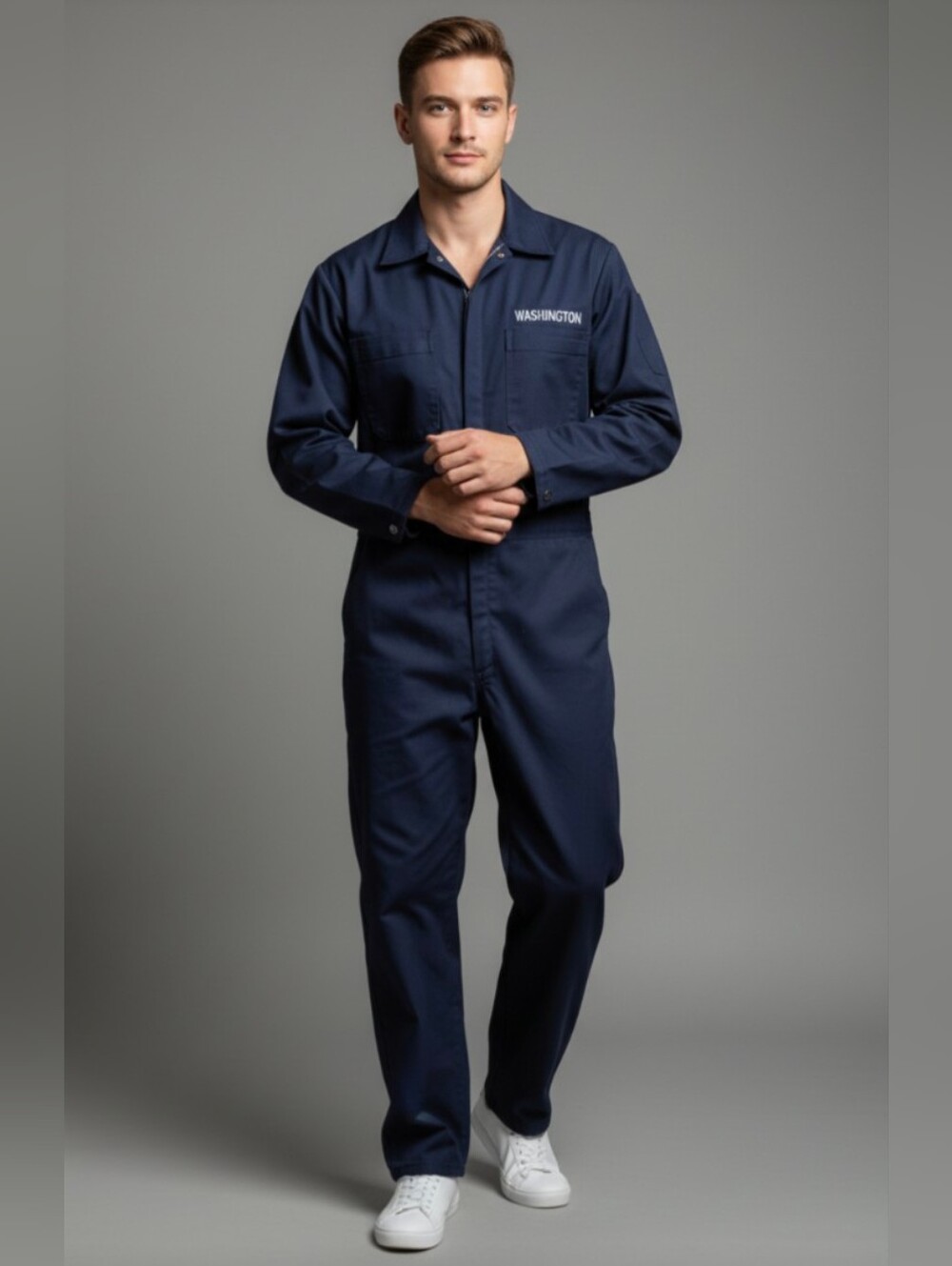 COSTUME! AUTHENTIC U.S. NAVY JUMPSUIT! FLIGHT GEAR, BLUE, ONESIE! SZ XXL